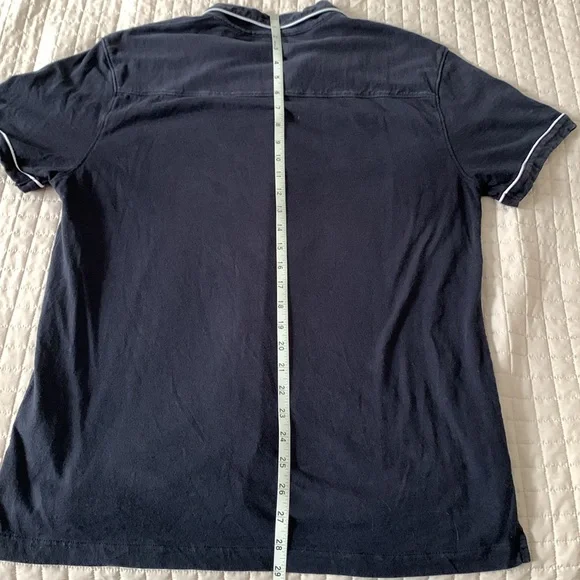 J. Crew Blue and White Short Sleeve Button Down Shirt, Medium - Picture 6 of 6